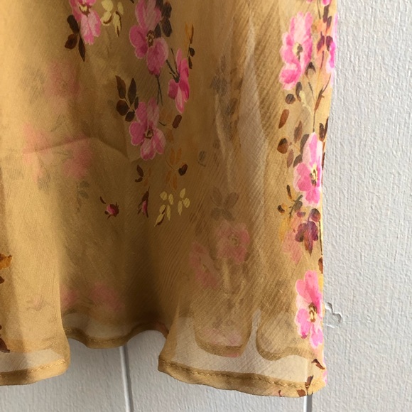 Betsey Johnson Vintage Sheer Floral Chemise with Lace - Picture 5 of 7